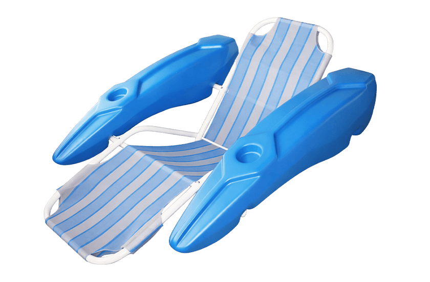 Chaise flottante pour piscine en toile avec flotteurs intégrés