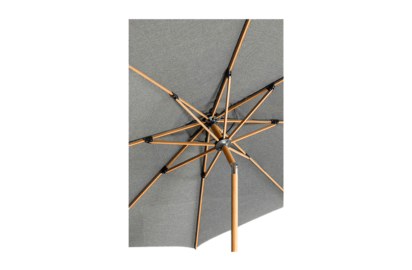 Parasol 10 pieds structure look bois