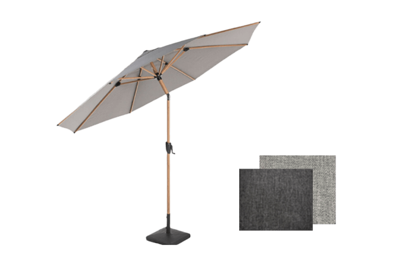 Parasol 10 pieds structure look bois